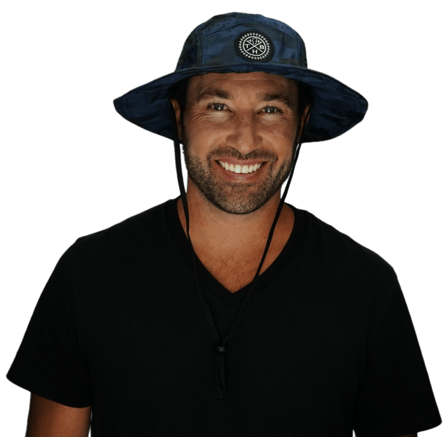 THB Boonie, Sun Hat, Navy Camo, Mens Boonie, Womens Boonie, Man In Boonie Hat Picture