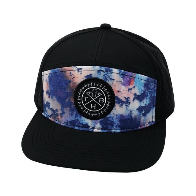 THB Hat, Flat Bill, Snapback Hat, Paint Splatter, Black, Mens Hat, Womens Hat, Front Picture