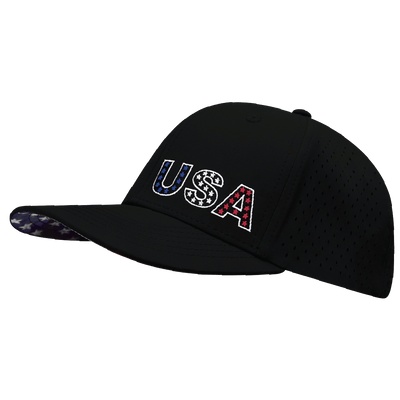 USA Hat, Baseball Hat Fit, Snapback Hat, Black, Mens Hat, Womens Hat, Side Picture