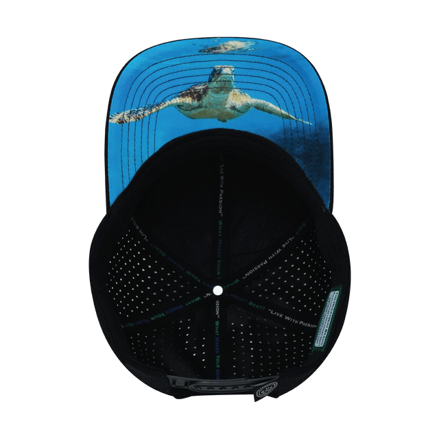 Virgin Islands Hat, Baseball Hat, Snapback Hat, Cork Hybrid, Black, Ocean, Mens Hat, Womens Hat, Underbill Picture