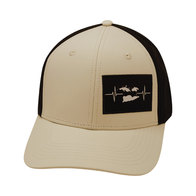 Virgin Islands Hat, Baseball Hat, Snapback Hat, Cream, Black, Mens Hat, Womens Hat, Front Picture