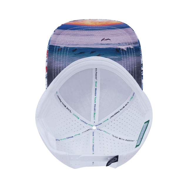 Virgin Islands Hat, Baseball Hat, Snapback Hat, Floral, White, Mens Hat, Womens Hat, Underbill Picture