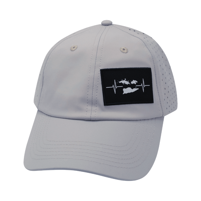 Virgin Islands Hat, Dad Hat, Snapback, Light Gray, Mens Hat, Womens Hat, Front Picture