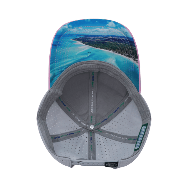 Virgin Islands Hat, Low Profile, Snapback Hat, Cork, Pink, Gray, Mens Hat, Womens Hat, Underbill Picture