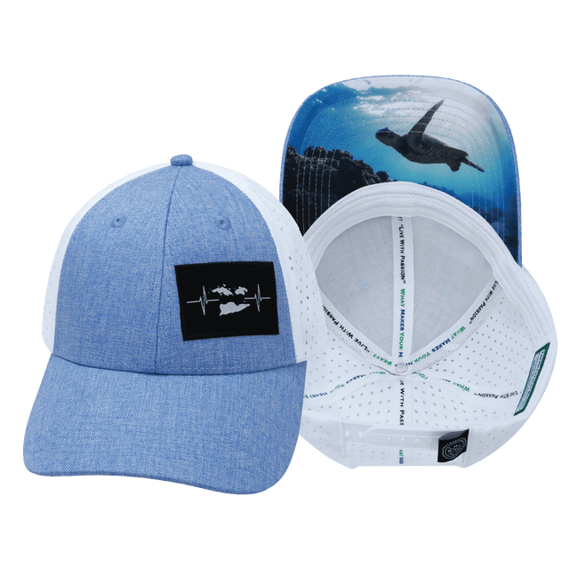 Virgin Islands Hat, Low Profile, Snapback Hat, Light Blue, White, Mens Hat, Womens Hat, Main Picture
