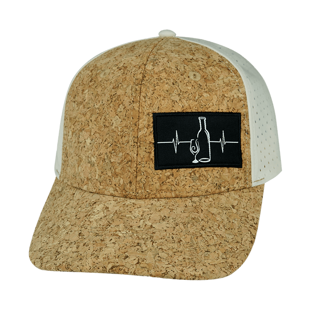 Wine Hat, Baseball Hat, Snapback Hat, Cork, Cream, Mens Hat, Womens Hat, Front Picture