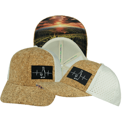 Wine Hat — Baseball Hat Fit, Cork, Cream, Laser Mesh