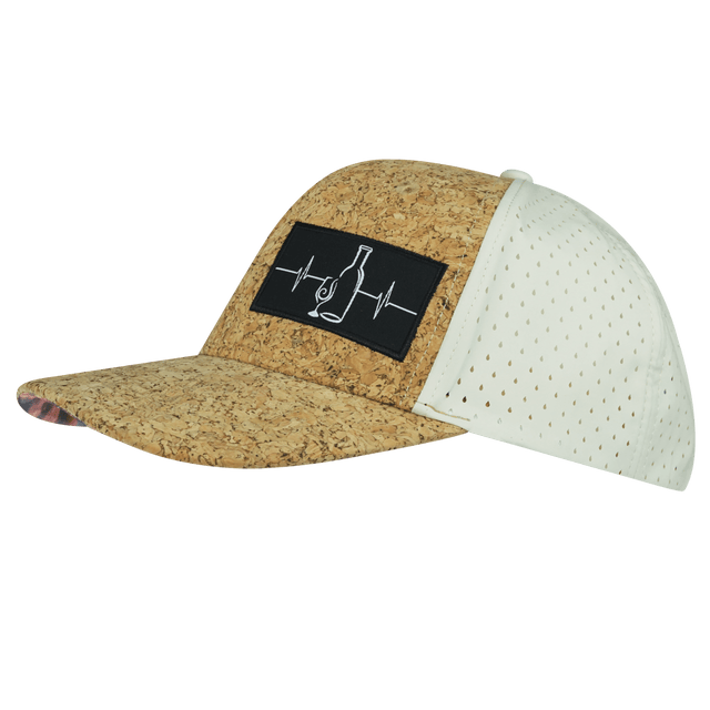 Wine Hat, Baseball Hat, Snapback Hat, Cork, Cream, Mens Hat, Womens Hat, Side Picture