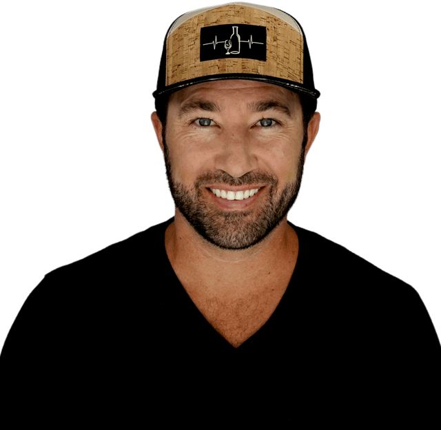 Wine Hat, Flat Bill, Snapback Hat, Cork, Black, Tan, Mens Hat, Womens Hat, Man In Hat Picture