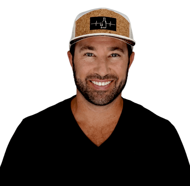 Wine Hat, Flat Bill, Snapback Hat, Cork, Cream, White, Mens Hat, Womens Hat, Man In Hat Picture