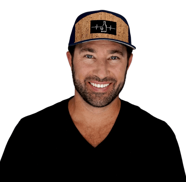 Wine Hat, Flat Bill, Snapback Hat, Cork, Navy, Mens Hat, Womens Hat, Man In Hat Picture