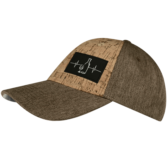 Wine Hat, Low Profile, Snapback Hat, Cork, Light Brown Hemp, Mens Hat, Womens Hat, Side Picture