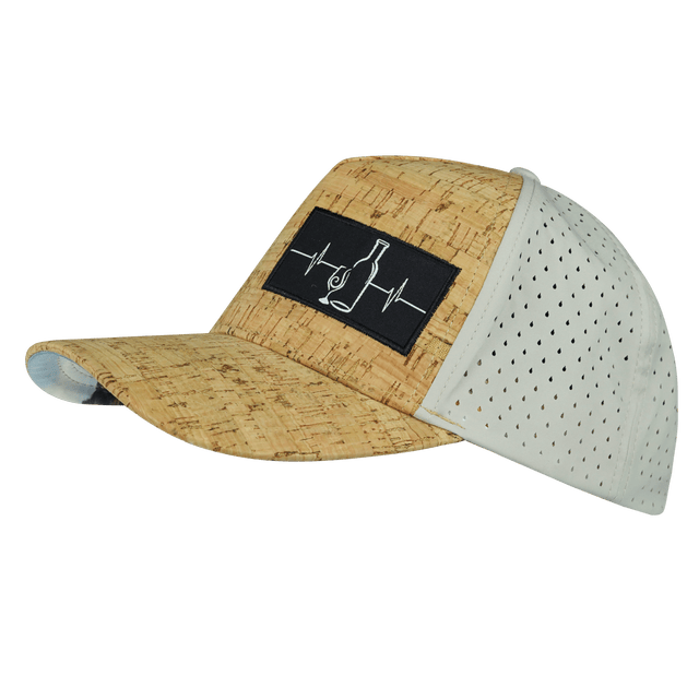 Wine Hat, Trucker Hat, Snapback Hat, Cork, Gray, Mens Hat, Womens Hat, Side Picture