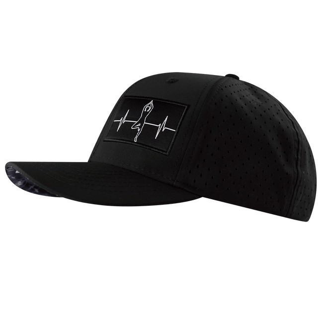Yoga Hat, Baseball Hat, Snapback Hat, Black, Mens Hat, Womens Hat, Side Picture