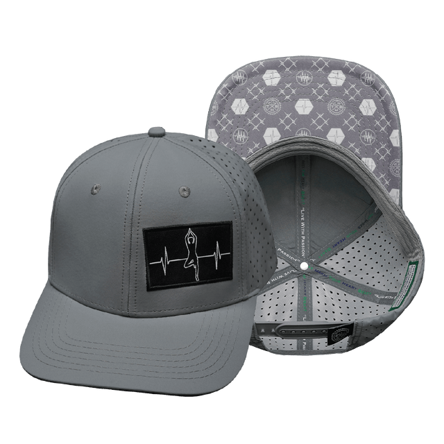 Yoga Hat, Baseball Hat, Snapback Hat, Gray, Mens Hat, Womens Hat, Main Picture