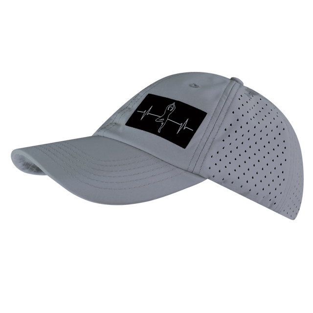 Yoga Hat, Dad Hat, Ponytail, Snapback, Gray, Mens Hat, Womens Hat, Side Picture