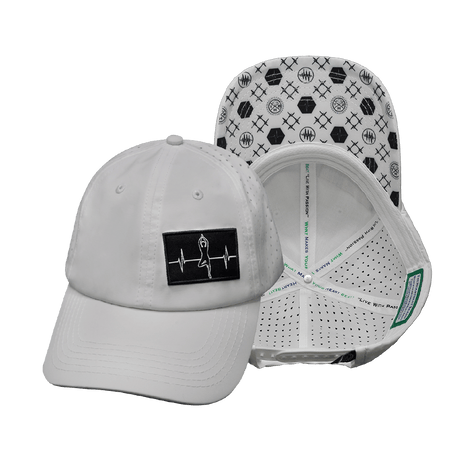 Yoga Hat, Dad Hat, Ponytail, Snapback, White, Mens Hat, Womens Hat, Main Picture