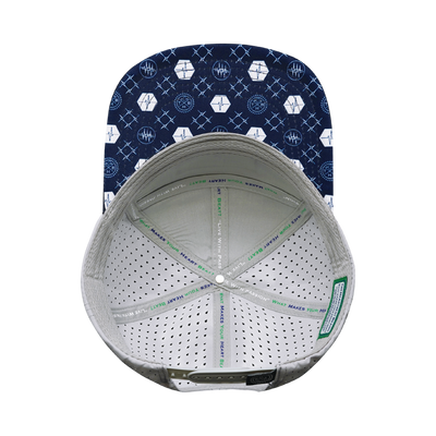 Yoga Hat, Flat Bill, Snapback Hat, Navy, White, Gray, Mens Hat, Womens Hat, Underbill Picture