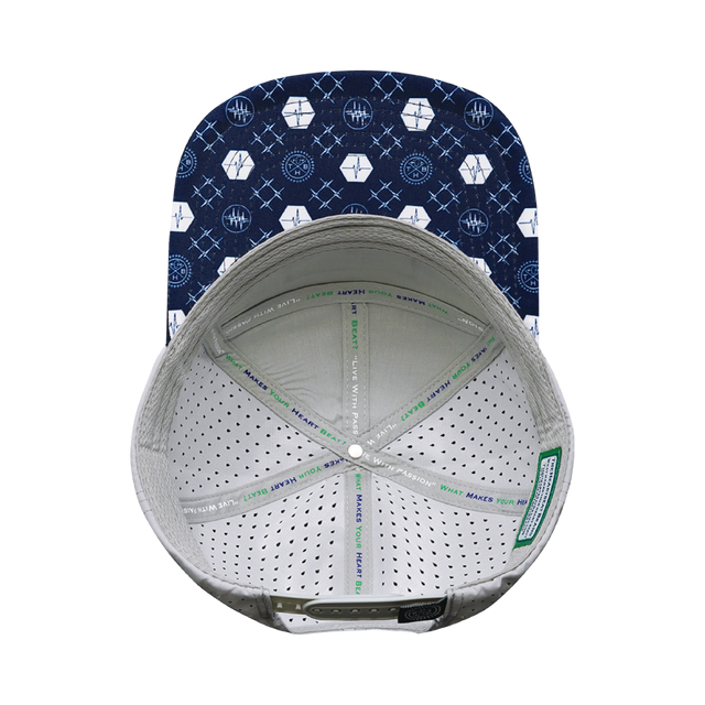 Yoga Hat, Flat Bill, Snapback Hat, Navy, White, Gray, Mens Hat, Womens Hat, Underbill Picture