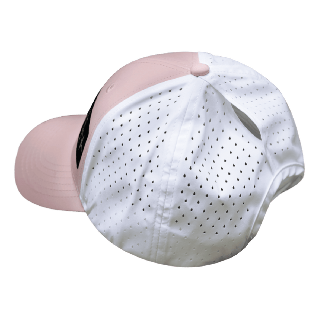Yoga Hat, Low Profile, Ponytail, Snapback Hat, Pink, White, Mens Hat, Womens Hat, Ponytail Hole Picture
