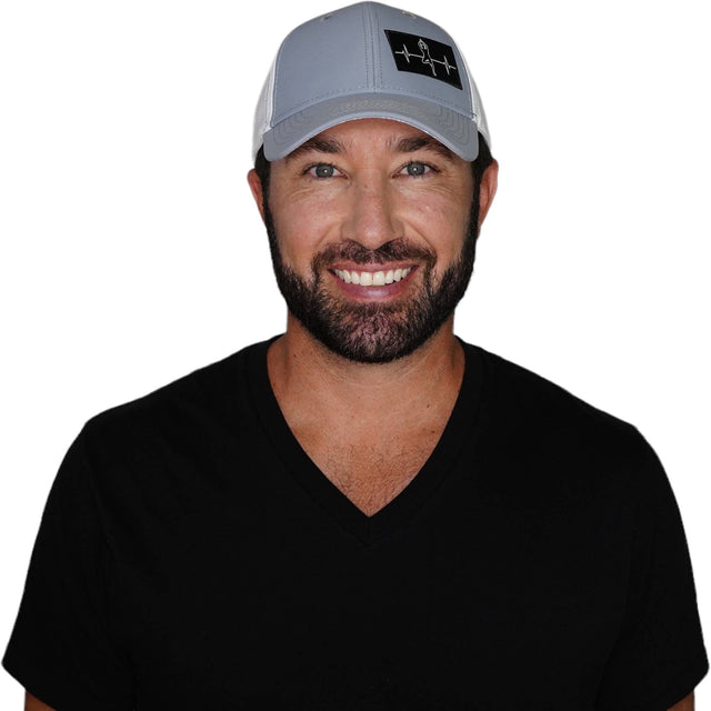 Yoga Hat, Low Profile, Ponytail, Snapback Hat, Gray, White, Mens Hat, Womens Hat, Man In Hat Picture