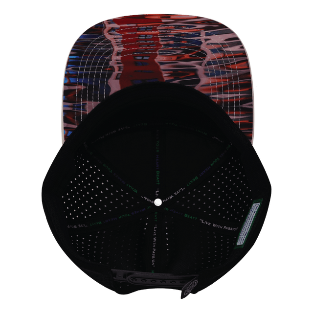 Youth Color Vibes Hat, Flat Bill, Snapback Hat, Art Deco, Cream, Black, Mens Hat, Womens Hat, Underbill Picture