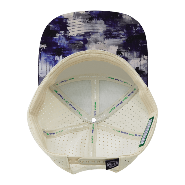 Youth Color Vibes Hat, Flat Bill, Snapback Hat, Artist Flow, Navy, Cream, Mens Hat, Womens Hat, Underbill Picture