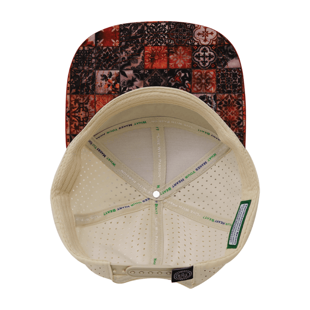 Youth Color Vibes Hat, Flat Bill, Snapback Hat, Copper Stitch, Red Rock, Cream, Mens Hat, Womens Hat, Underbill Picture