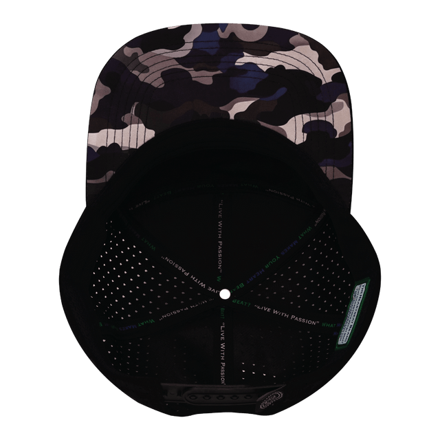 Youth Color Vibes Hat, Flat Bill, Snapback Hat, Desert Night Camo, Black, Cream, Mens Hat, Womens Hat, Underbill Picture