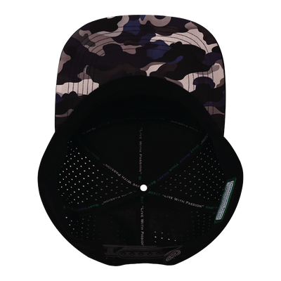Youth Color Vibes Hat, Flat Bill, Snapback Hat, Desert Night Camo, Black, Cream, Mens Hat, Womens Hat, Underbill Picture
