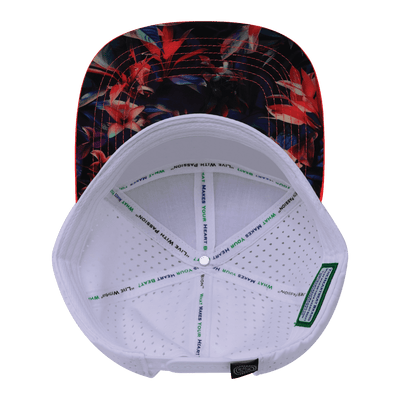 Youth Color Vibes Hat, Flat Bill, Snapback Hat, Electric Eden, Neon Peach, Neon Blue, White, Mens Hat, Womens Hat, Underbill Picture