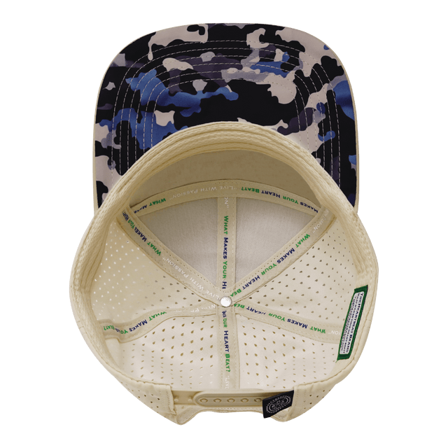 Youth Color Vibes Hat, Flat Bill, Snapback Hat, Dusk Camo, Cresm, Charcoal, Mens Hat, Womens Hat, Underbiill Picture