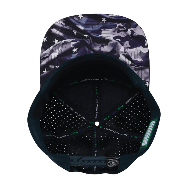 Youth Color Vibes Hat, Flat Bill, Snapback Hat, Patriots Night, Black, White, Navy, Mens Hat, Womens Hat, Underbill Picture