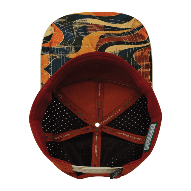 Youth Color Vibes Hat, Flat Bill, Snapback Hat, Rustic River, Cream, Red Rock, Mens Hat, Womens Hat, Underbill Picture