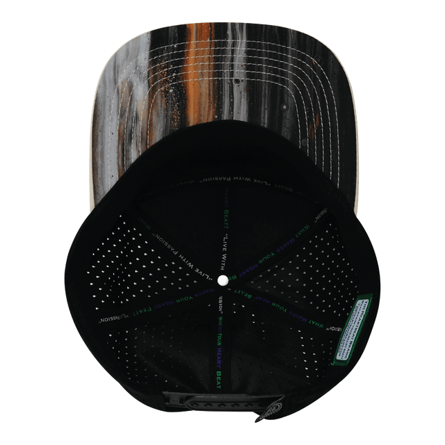 Youth Color Vibes Hat, Flat Bill, Snapback Hat, Mystic Tree, Cream, White, Black, Mens Hat, Womens Hat, Underbill Picture