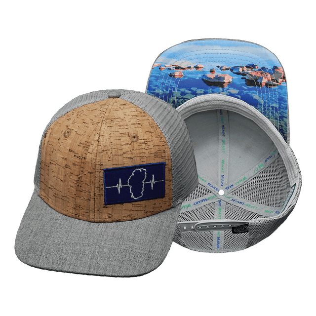 Youth Tahoe Hat, Baseball Hat, Snapback Hat, Cork, Heather Gray, Gray, Mens Hat, Womens Hat, Main Picture
