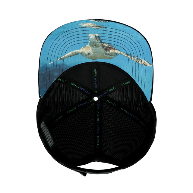 Virgin Islands Hat - Baseball Fit Hat - Cork Hybrid - Ocean - Trucker Mesh