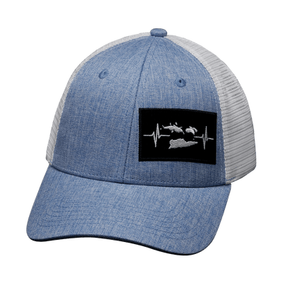 Virgin Islands Hat - Low Profile - Light Blue / White - Trucker Mesh