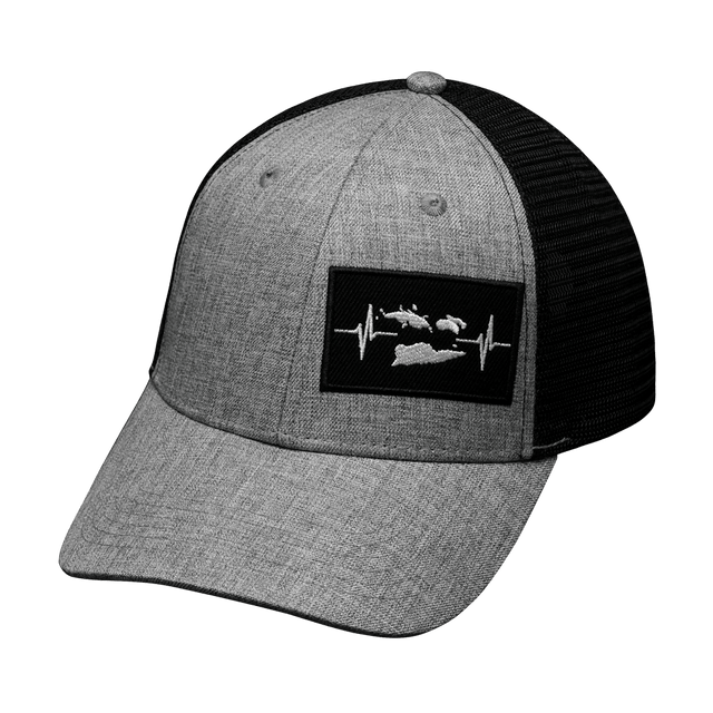Virgin Islands Hat - Low Profile - Gray / Black - Trucker Mesh