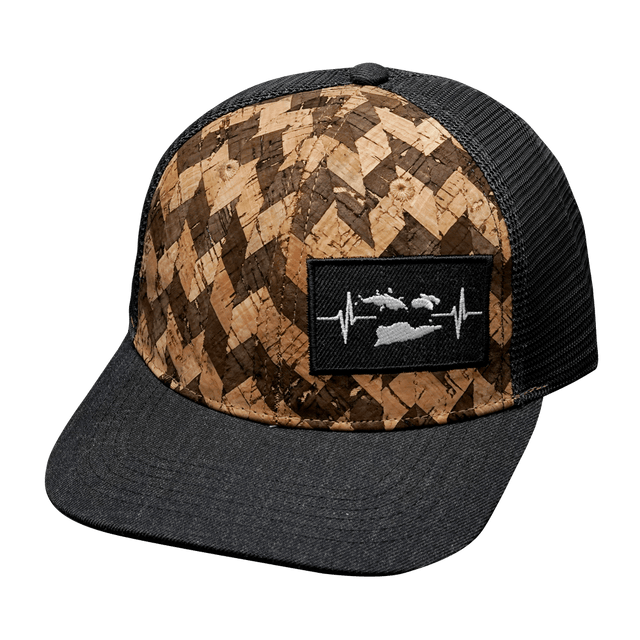 Virgin Islands Hat - Baseball Hat Fit - Cork - Charcoal Gray - Trucker Mesh