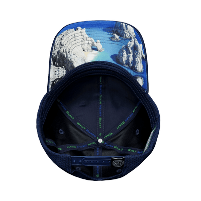 Cabo Hat, Athletiic Fit, Airmesh, Snapback Hat, Navy, Mens Hat, Womens Hat, Underbill Picture