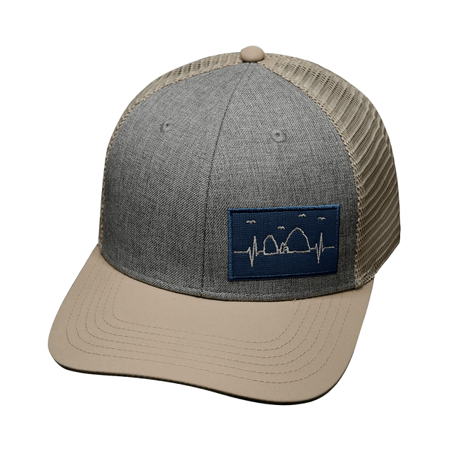 Cabo Hat, Baseball Hat, Snapback Hat, Cream, Gray, Mens Hat, Womens Hat, Front Picture