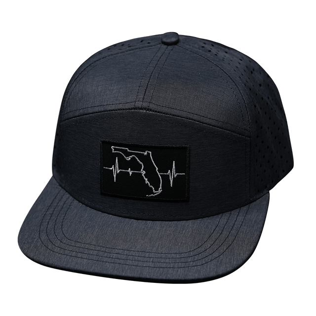 Florida Hat, Flat Bill, Snapback Hat, Ocean Blue, Mens Hat, Womens Hat, Front Picture