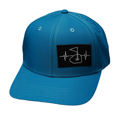 Golf Hat — Baseball Hat Fit, Turquoise (No Photo), Laser Mesh