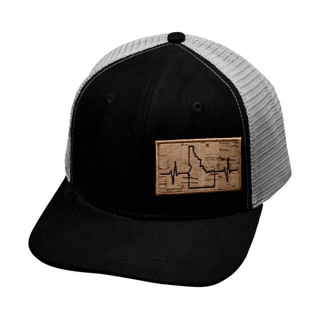 Idaho Hat, Baseball Hat, Snapback Hat, Suede, Black, Gray, Mens Hat, Womens Hat, Front Picture