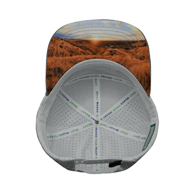 Idaho Hat, Flat Bill, Snapback Hat, Cork, Gray, White, Mens Hat, Womens Hat, Underbill Picture