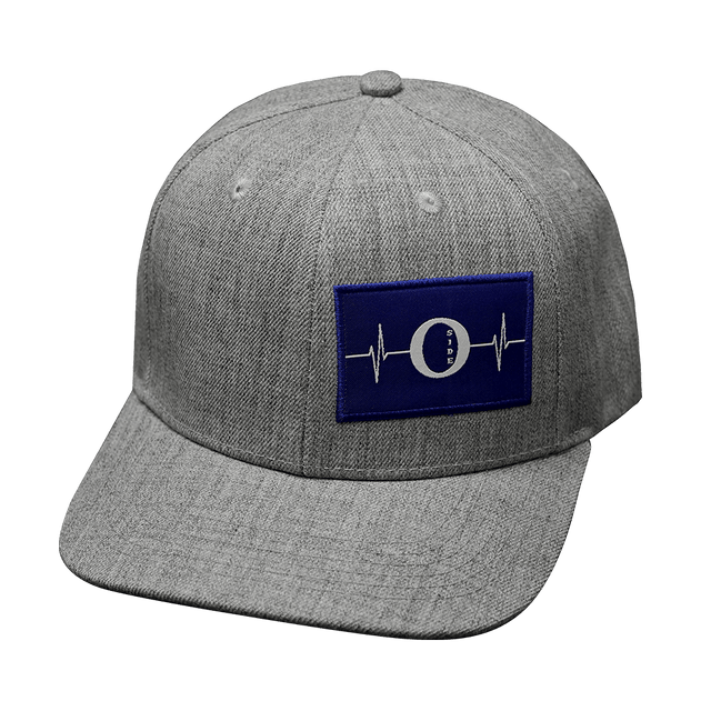 Oceanside Hat, Baseball Hat, Snapback Hat, Fabric Back, Heather Gray, Mens Hat, Womens Hat, Front Picture