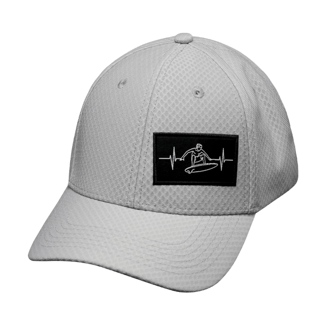 Surf Hat, Athletiic Fit, Airmesh, Snapback Hat, Gray, Mens Hat, Womens Hat, Front Picture