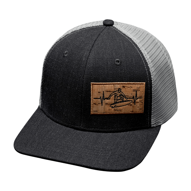 Surf Hat, Baseball Hat, Snapback Hat, Charcoal, Gray, Mens Hat, Womens Hat, Front Picture