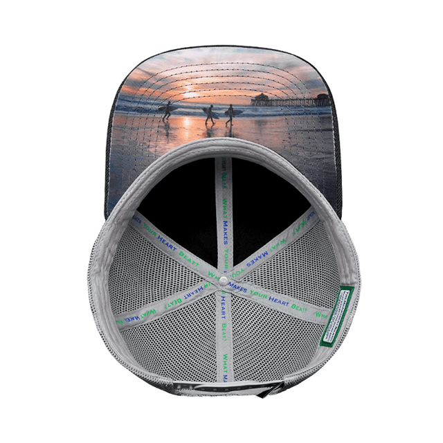 Surf Hat, Baseball Hat, Snapback Hat, Charcoal, Gray, Mens Hat, Womens Hat, Underbill Picture